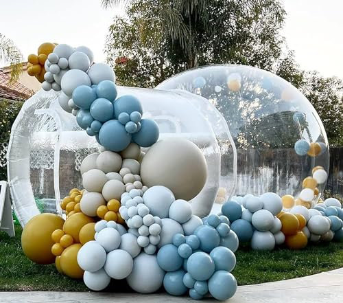 BPB Aufblasbares Blasenhaus - Klar Kuppel Bubble-Haus 3 m Kuppel 1,8 m Tunnel, Kuppelzelt Ballonhaus für Ultimatives Outdoorvergnügen bei Gartenpartys, Hochzeiten und Veranstaltungen in Park & Messe