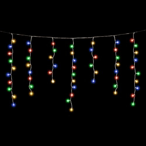 SALCAR - Ghirlanda di lampadine a LED per interni ed esterni, 2 m, 80 LED, per il Natale, con 8 modalità di illuminazione e funzione di memoria, impermeabile, per gazebo, balcone, multicolore