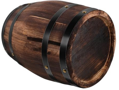 Alipis Holz-weinfass Aus Eiche Dekoratives Weinfass Für Zuhause Und Bars Kunstvoll Gefertigt Zur Weinlagerung Stilvolle Deko