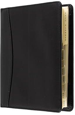 Collins Elite Terminplaner 2025 für Business – kompakter Tagesplaner (mit Terminen) – Schwarz – (1140V.99-25) – Premium Professioneller Organizer mit luxuriösem Einband und Papier