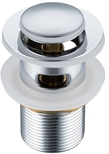 Antfly Conjunto de desagüe lavabo con rebosadero, conjunto de desagüe universal Válvula POP UP para lavabo, válvula de desagüe lavabo con rebosadero (Perforado)