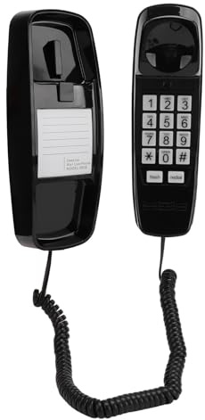 Téléphone Fixe Filaire, Téléphone Vintage pour Personnes âgées, Téléphone Fixe Rétro Montable au Mur pour la Maison/hôtel/Bureau/Banque/Centre D'appels, etc. Fonctions Contrôle