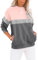 Cuptacc Sweatshirts für Damen Pullover Herbst Langarm Casual Oberteile Damen Farbblock Rundhalsausschnitt Tops Damen Rosa Grau Mittel M 38-40