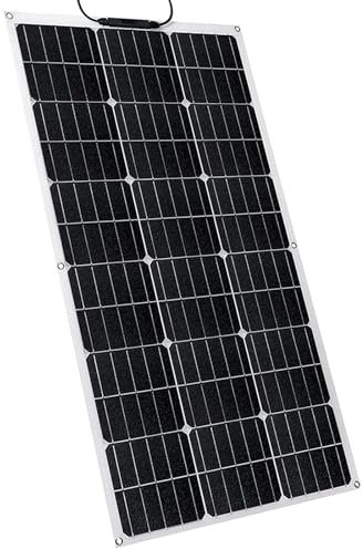 LwiftGal Paneles Solares Monocristalinos 300W MóDulo Flexible De Alta Eficiencia Pv Cargador De EnergíA Fuera De La Red, para El Barco, Caravana, Techo, Cabina, Cobertizo,Single
