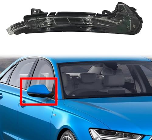 SSFENG Auto Rückspiegel Blinker Für Audi A6 S6 C7 2013 2014 2015 2016 2017 2018, Auto Seitenansicht Rückspiegel Signal Licht Anzeigeleuchte Zubehör 4GD949101 4GD949102/4GD 949 101 4GD 949 102