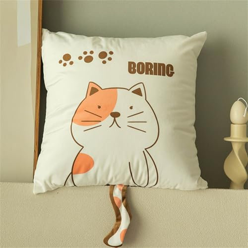 champracer Kuschelkissen Kinder, Kinderkissen, Weiche Flauschige Tierkissen mit Füllung, Niedliche Tierform Dekokissen für Kinderzimmer, Mädchen Jungen Zuhause Schlafzimmer (Katzen)