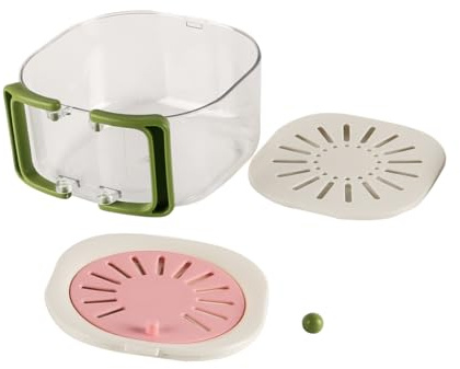 Laroal Cesta de Drenaje y conservación 2 en 1. Nuevo Recipiente Multifuncional para Lavar Frutas y Verduras con colador.