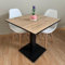 Generico Mesa de bar | Bistrot | Restaurante cuadrado con pie central 60/70/80 cm colores surtidos (Aspen Oak - Negro, 70 x 70)