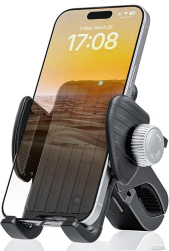 SINOTATO Handyhalterung Fahrrad, Handyhalterung Motorrad Handyhalter Fahrrad Lenker, Universal 360°Drehung Handy Fahrradhalterung für iPhone 16 15 14, Samsung, 4,7-6,8 Smartphone