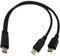 Halokny USB C Splitter Charge Cable,1 Feet USB Type C Male to 2 Dual Micro Male Y Splitter Extension Charging Cable(Only for Charging)