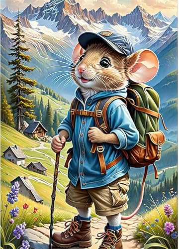 taesdvry Rats Climbing Paint by Numbers for Adults,Paint by Numbers Kits On Canvas for Beginners,with Frame DIY Acrylic Oil Painting Art Craft for Home Wall Decor 24x30 inch