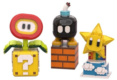 Jeamoc Piranha Plante, Super Étoiles, Bombe Jeu de Construction pour Super Mario Piranha Plante, 1037 Pièces Modèle de Piranha Plante, Compatible avec Lego 71426 Piranha Plante