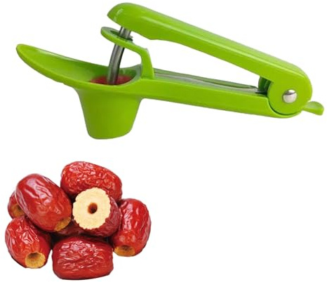 Lonwiner Kirschentkerner, Kirschkernentferner Entkerner Kirschen Entkerner Kirschen Pflaumen Obstentkerner Kirschenentkerner Entkerner Edelstahl, Grün
