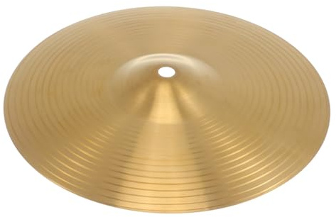 Schlagzeugbecken aus Messing in Gold, Robustes Übungsbecken | Schlagwerk und Jazz Schlagzeug Satz, Metallklang mit Hoher Haltbarkeit, Ersatzteil für Proben