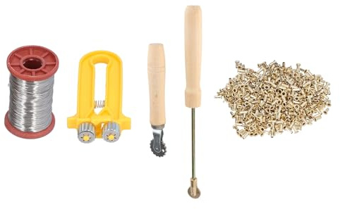 Keenso Beehive Wire Embedder, Praktischer Rahmendrahtspanner in Kupferösen, Imker-Starter-Set für Imker