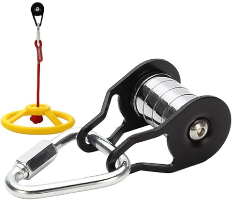 Slackline Seilzug-Set, Metallreißleine und Hindernislaufausrüstung für Kinder, Hinterhof-Spielen (50 kg Tragkraft)
