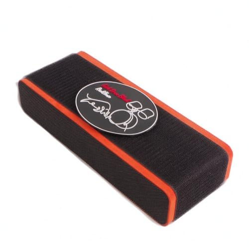 Kompakt Bass-Drum-Stopper mit Keilprofil, Orange | Rutschfeste Textiloberfläche, dämpfend, Bassdrum-Stopper, für Bühne, Aufnahmeraum, Drummer, Schlagzeuger