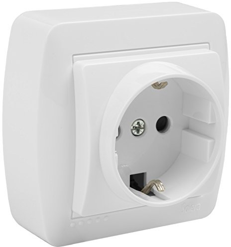 SOLERA 42985 Base Bipolar con T/T Lateral 74X72X28MM S. Mural, 250 V, Neutro