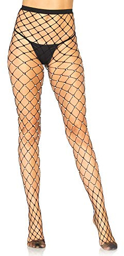 Leg Avenue Faux Pearl Fence net Tights, Black, One Size