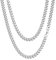 ChainsHouse Panzerkette für Herren Halskette Edelstahl Kette ohne Anhänger für Damen Kette Edelstahl Herren Halskette 6mm Kubanische Kette 46cm Gliederkette Männer Halsreif Halsschmuck für Sohn