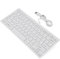 Mini Tastiera, Mini Tastiera USB cablata, Tastiera per Computer silenziosa Ultrasottile, Tastiera Portatile Sottile compatta per PC, Desktop, Laptop(Bianca)