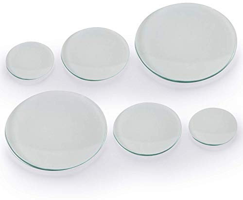 Yizerel Watch Glass Beaker Cover Set, 6 Pcs Lab Watch Glasses in 150mm, 100mm, 70mm for Laboratory, Science and Chemical Experiment (150 mm x 2, 100 mm x 2, 70 mm x 2)