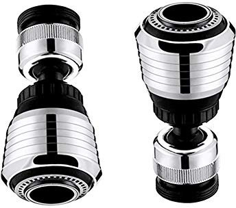 Rubinetto universale per rubinetto, filtro per dispositivo di estensione da cucina per doccia a lunga durata, dispositivo di risparmio idrico, ugello per schiuma (corto -2 pezzi)