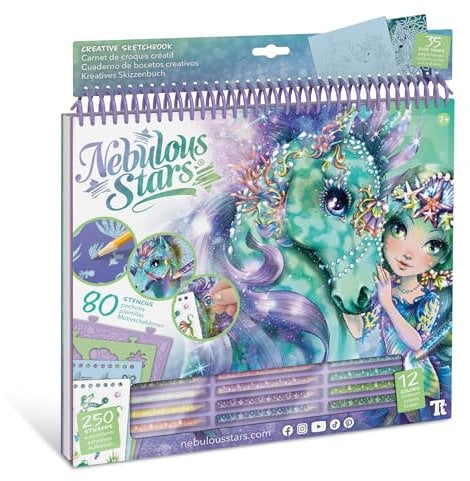 Nebulous Stars Creative Notebook – Fantastic Horses – Water, Colourful, 1