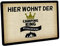 Crealuxe Fussmatte mit Wunschtext/Wunschname Hier wohnt der Camping King - 60x40 cm - Gummi Rückseite/rutschfest - Filzoberfläche - Bedruckte Türmatte - Innenmatte - Schmutzmatte