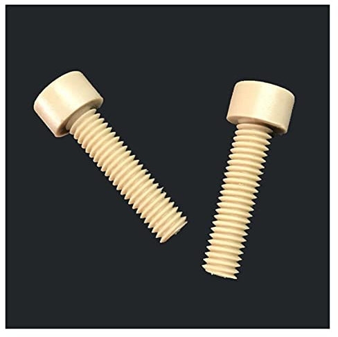 DShanLa M3 / M4 / M5 Hohe Temperaturresistente PEEK SEX-Sockel-Kappe Kopfschraube Rundkopf Sechskant Hochfest Bolzen 25mm / 55mm Länge DShanLa (Length : 35mm, Size : M4)