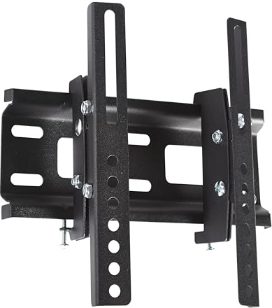 MMT Tilting TV Wall Bracket, 32-55in TVs, 50kg, VESA 400x400mm, Universal | Tilt up to -10 degrees, 60mm from wall, fits LCD LED OLED Plasma TVs, includes fixings and spirit level, UK seller