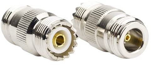 DollaTek Koaxialer RF-Stecker N-K-Buchse auf UHF-K-Buchse SO239-Adapter, 2 Stück