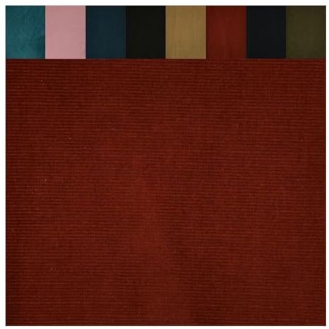 Fabrics-City rostrot Stretch Baumwollcord, Feincord, Babycord, Breitcord, Rippencord, Cordstoff für Nähen, Kinderstoff, Cordgewebe, Stoff zum Kleben, Mode & Dekor, 5317