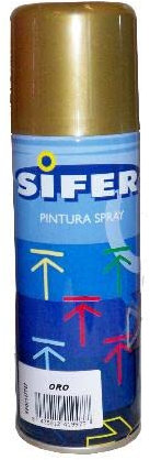 SIFER pintura spray esmalte acrili.brillante 200ml oro