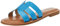 The Drop Damen Monika Flat H-band Slide Sandal,Ozeanblauer Bast,36.5 EU