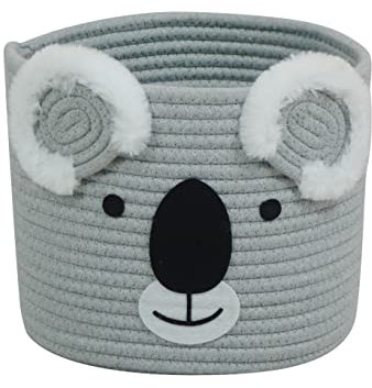 T&T Homewares Kleiner Koala-Korb für Baby-Windel-Organizer, Baby-Wäschekörbe, Kinderzimmer-Aufbewahrung, Kinderzimmer-Organizer, Wald-Kinderzimmer-Dekoration, Hunde- und Katzenspielzeugkorb