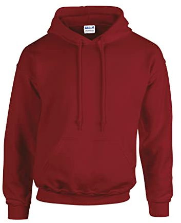 Gildan Unisex Heavy Blend Adult Hooded Sweatshirt, Granatrot, XXL