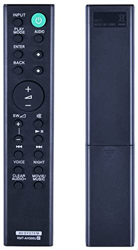 TCNOUMT Replacement RMT-AH300U Sony Sound Bar Remote Control Compatible for Sony Soundbar Home Theater System RMTAH300U HT-CT290 HT-CT291 SA-CT290 SA-CT291 HTCT290 HTCT291 SACT290 SACT291