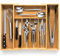 budu Besteckkasten #38 (Tiefe 38cm) aus Bambus - Schubladen Ordnungssystem für die Küche - Besteckkasten für Schubladen aus Bambus - Ausziehbar - Kitchen drawer organizer - Kitchen organizer