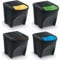 Keden Sortibox Juego de Cubos de Reciclaje Apilables (4, 25L)