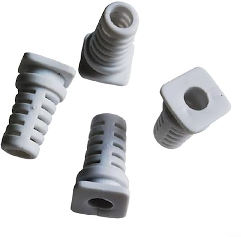 Manicotto per cavi, connettore pressacavo, cavo di scarico della tensione in gomma, manicotto per cavo di protezione per cavi, tubo per utensili elettrici, 5 mm, bianco