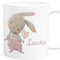 Kindertasse mit Namen Hase personalisierte Tasse Mädchen Kinder süßer Kinderbecher Trinkbecher aus Keramik