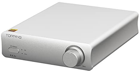 LEAUDIO Topping PA3S Power Amplifier MA12070*2 Class D Fully Balanced Single Ended AMP 80W*2 RCA TRS Power Amplifier (Silver)
