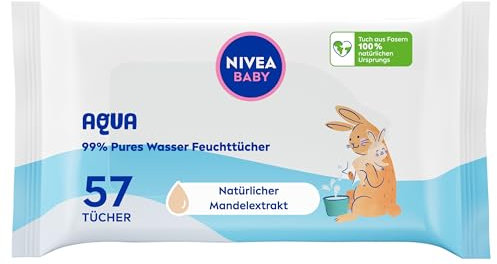NIVEA Baby Aqua Lot de 57 lingettes humides