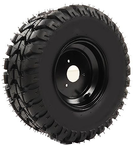 Pneu de VTT 18x7,00-8 Pouces avec Moyeu D'installation Intégrée, Ensembles de Pneus et de Roues pour ATV UTV Kart Véhicule Agricole Tondeuse à Gazon Simple
