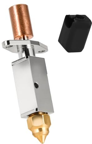 3D Printer Hotend Kit, Ceramic Heating Block Hot End Kit High Thermal Conductivity Heating Cartridge with Rubber Sleeve Wrench and Screws for Creality K1 K1 Max Extruder 3D Printers