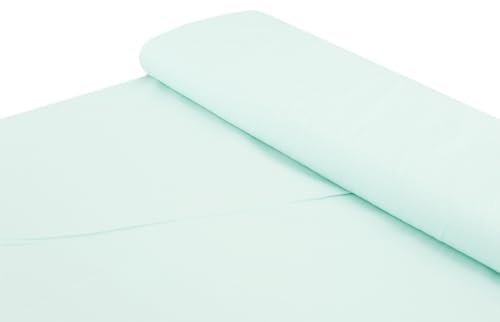 Baumwoll Stoff 100% Baumwolle uni hellmint - Meterware ab 25 cm x 150 cm - Stoff zum Nähen