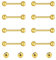 Gojewen 12er Zungenpiercing Brustwarzenpiercing Chirurgenstahl Gold Piercing Zunge Brustwarze Barbell 8mm