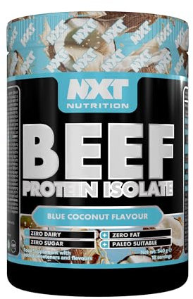 NXT Beef Protein Isolate 540g - High Protein Powder in Natural Amino Acids - Paleo, Keto Friendly - Dairy and Gluten Free - 540g | Blue Coconut