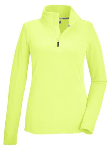 Killtec Damen Langarmshirt Fleeceshirt mit Stehkragen 101, Farbe:helllime, Größe:50